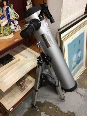 Lot 196 - TCM 24" reflecting telescope with tripod and additional lenses.