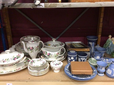 Lot 666 - Wedgwood Hathaway Rose pattern dinner and tea service plus Jasper ware ornaments