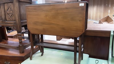 Lot 1047 - Edwardian inlaid mahogany Sutherland table with canted corners