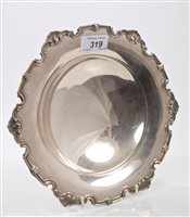 Lot 319 - Contemporary Silverer fruit dish of circular...