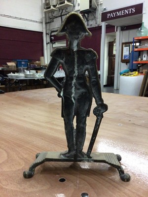 Lot 56 - Brass doorstop depicting Lord Nelson, 34.5cm high