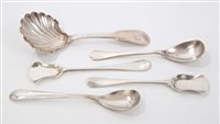 Lot 322 - George III Newcastle Silverer caddy spoon with...