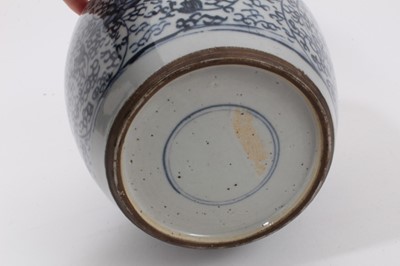 Lot 142 - Chinese blue and white jar