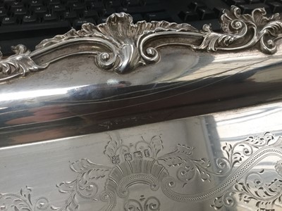 Lot 299 - A silver two handled tea tray