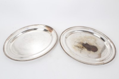 Lot 310 - Two silver plated oval trays