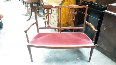 Lot 1128 - Edwardian two seater salon sofa