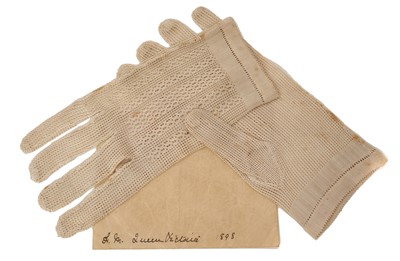 Lot 191 - H.M.Queen Victoria, pair very fine knitted silk gloves