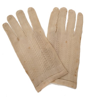 Lot 191 - H.M.Queen Victoria, pair very fine knitted silk gloves