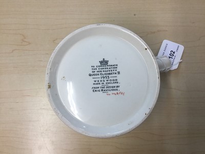 Lot 766 - Eric Ravilious for Wedgwood, a 1953 Elizabeth II Coronation Mug with black printed marks to the base