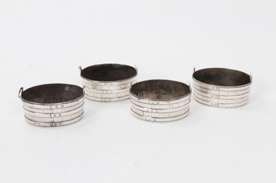 Lot 313 - A set of four Victorian silver table salts, Thomas Tongue Birmingham 1868