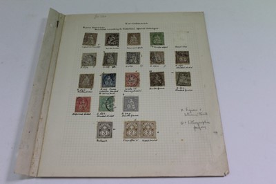 Lot 1580 - Group of Swiss stamps with imperfections from the collection of William Byam, a noted philatelist who was added to the Roll of Distinguished Philatelists in 1949