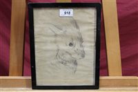 Lot 918 - Louis Wain (1860 - 1939), pencil sketch - a...