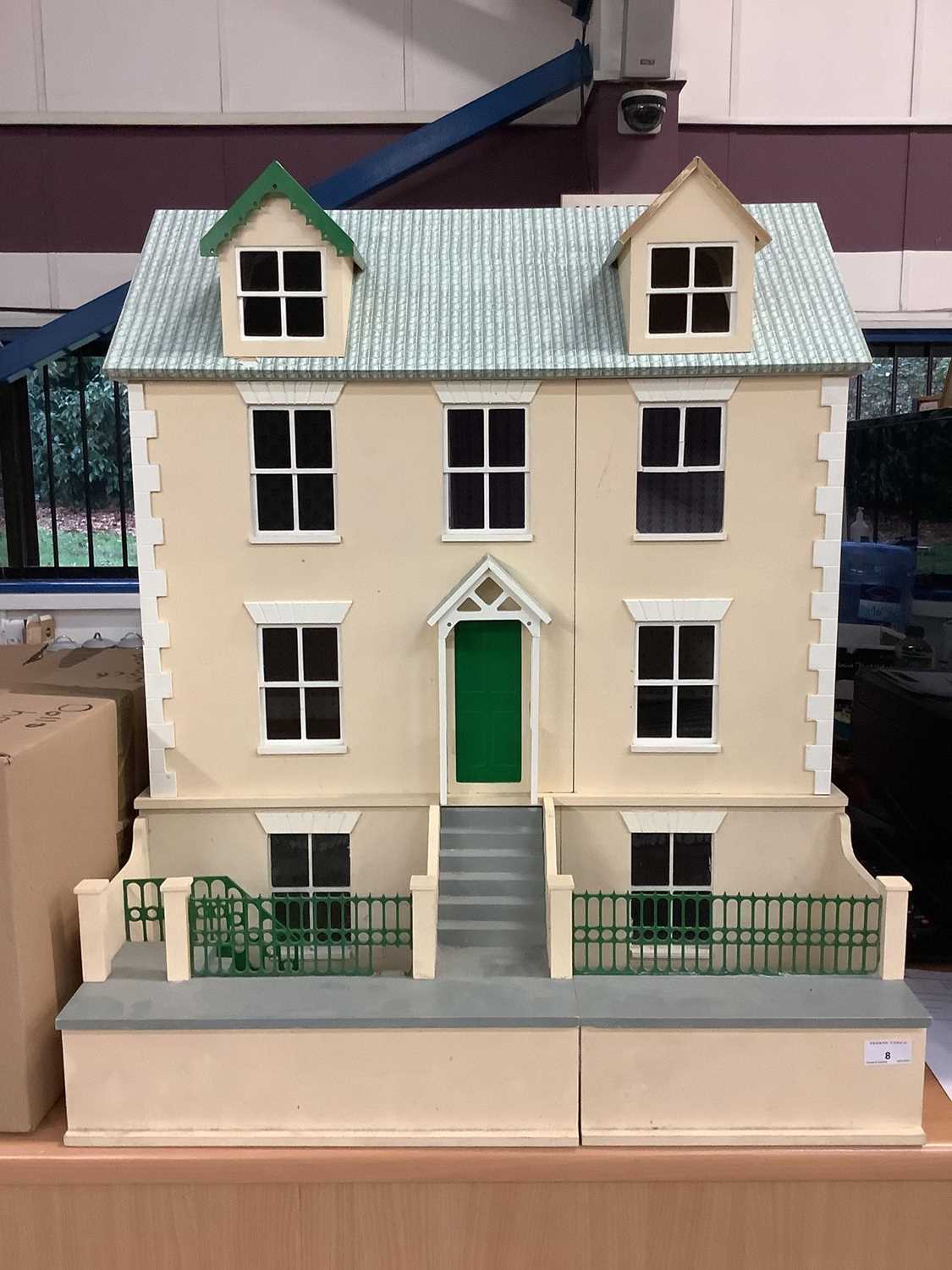 Lot 8 - Large town house dolls' house