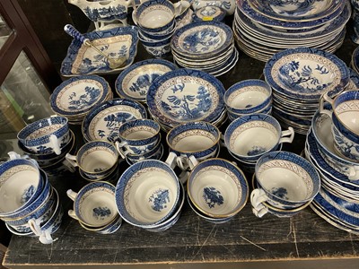 Lot 159 - Very extensive collection of blue and white willow pattern