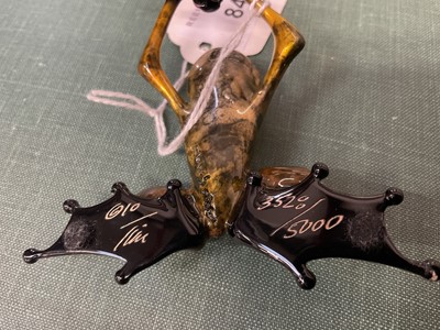 Lot 847 - Tim Cotterell enamelled bronze sculpture of a frog, signed and numbered