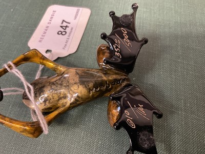 Lot 847 - Tim Cotterell enamelled bronze sculpture of a frog, signed and numbered
