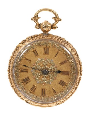 Lot 584 - George IV Gentlemen's 18ct gold open faced lever pocket watch