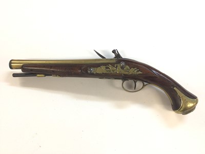 Lot 989 - 18th century Flintlock Officers pistol