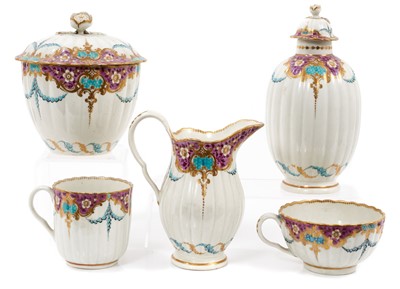 Lot 138 - Rare suite of 18th century Worcester porcelain, possibly painted by James Giles. This collection was featured on Antiques Roadshow with the specialist David Batty who proposed an attribution to Jam...