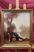 Lot 924 - Eugene Pechaubes, oil on canvas - a river...