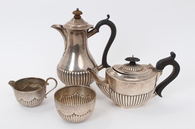 Lot 250 - Selection of miscellaneous Victorian and early 20th century silver including hot water jug, small teapot, mustard, goblet and other items (various dates and makers). All at approximately 40ozs.