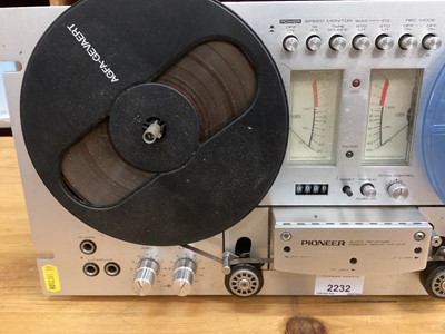 Lot 2232 - Pioneer Auto Reverse Direct Drive RT-707 reel to reel tape deck, together with recording tape, mostly boxed as new