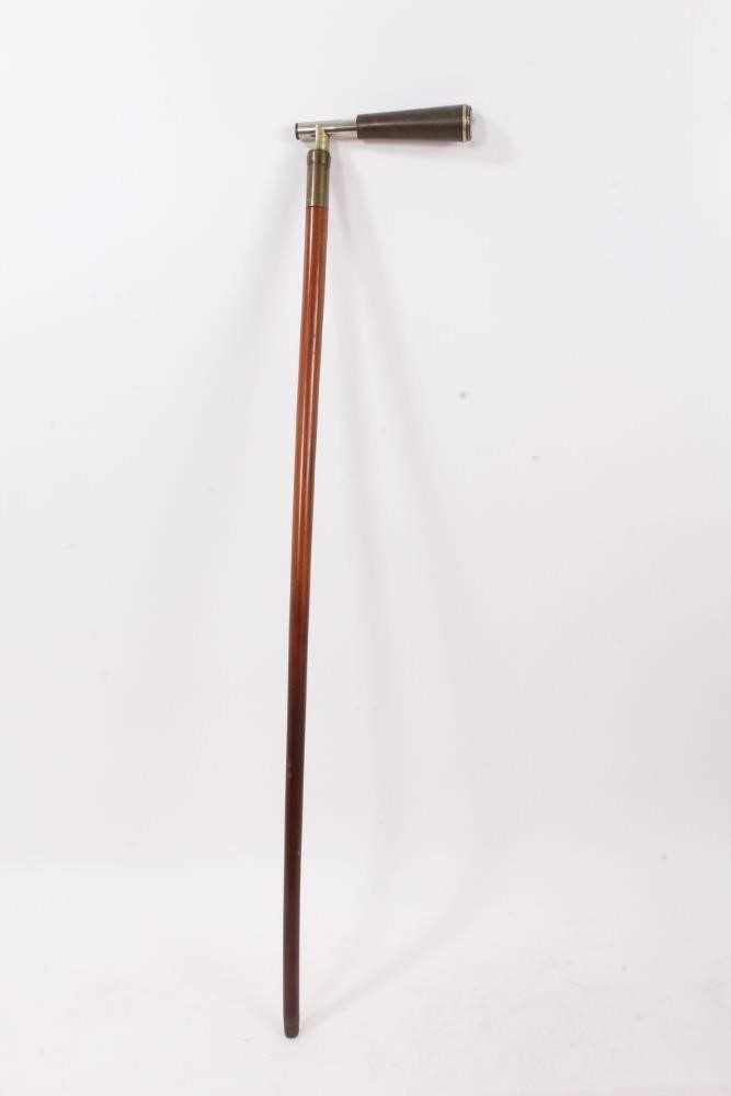 Lot 857 - Edwardian walking cane concealing folding telescope