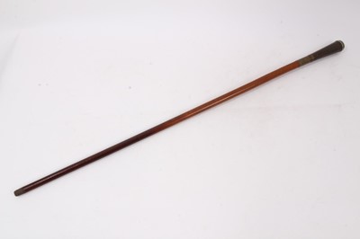 Lot 857 - Edwardian walking cane concealing folding telescope