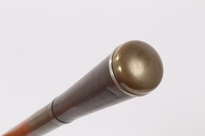 Lot 857 - Edwardian walking cane concealing folding telescope