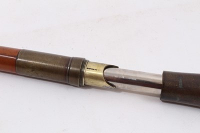 Lot 857 - Edwardian walking cane concealing folding telescope