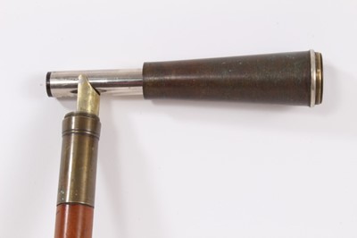 Lot 857 - Edwardian walking cane concealing folding telescope