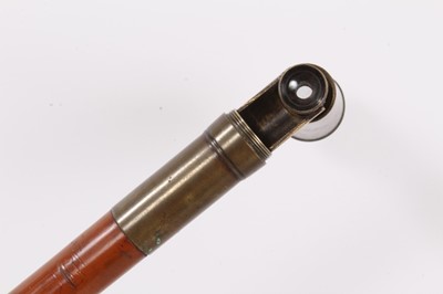 Lot 857 - Edwardian walking cane concealing folding telescope