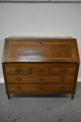 Lot 1438 - 18th century North Italian walnut crossbanded bureau