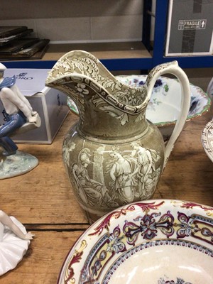 Lot 12 - Early 19th century jug and bowl of neo-classical pattern
