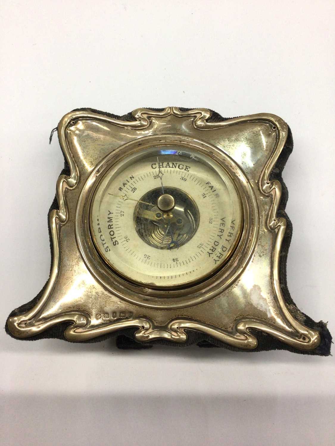 Lot 862 - Silver mounted barometer