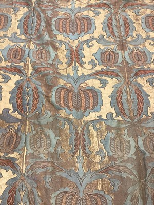 Lot 1519 - Pair of very large velvet curtains