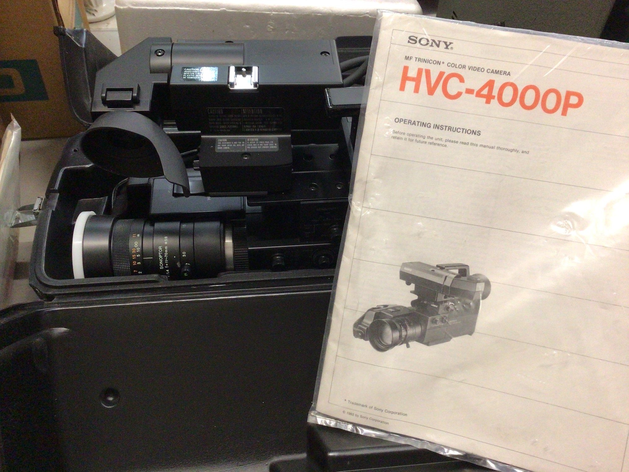 Lot 321 - Sony decoder, Sony Trinicon video camera,