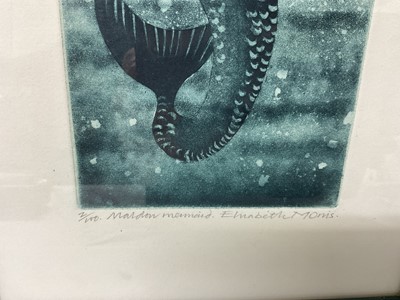 Lot 151 - Elizabeth Morris (contemporary) etching and aquatint, Maldon Mermaid, signed and numbered 2/100, 23 x 12cm, glazed frame