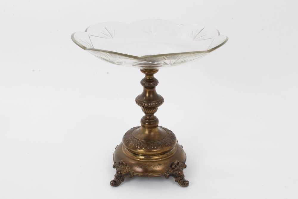 Lot 271 - Late 19th/early 20th century Austro Hungarian silver gilt tazza with cut glass dish