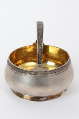 Lot 273 - 1960s Russian silver bowl with swing handle and gilded interior (Tallinn)
