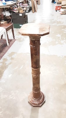 Lot 1148 - An Italian stone column stand with rotating square top