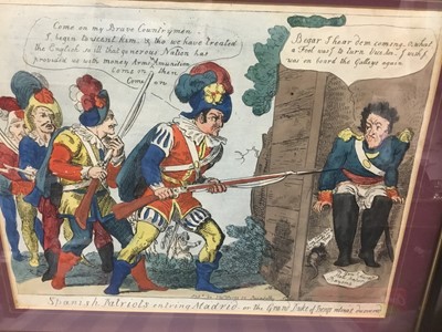 Lot 182 - Group of satirical engravings, including The Miser's prayer by Rowlandson and others