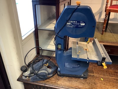 Lot 348 - Power craft 350w band saw together with a Pro 800w planer