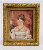 Lot 842 - English School, circa 1820, miniature...