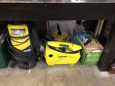 Lot 211 - Two Karcher pressure washers and a foul water pump