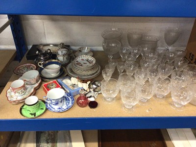 Lot 215 - Dresden and other china and glass, and a box of antiquarian books