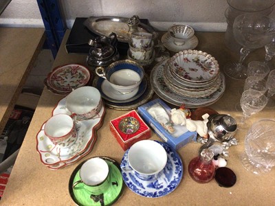 Lot 215 - Dresden and other china and glass, and a box of antiquarian books