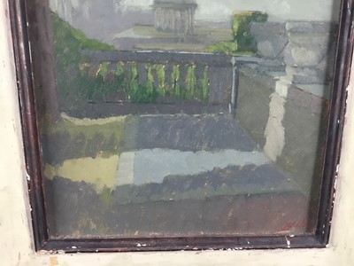 Lot 43 - Philip Jacob, contemporary, oil on board - Sant'Andrea della Valle, signed, 31cm x 25.5cm, in painted frame  
Exhibited: NEAC, The Mall Galleries 1982