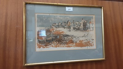Lot 377 - Aldeburgh lithograph, second half 20th century, 20cm x 33cm, in glazed gilt frame