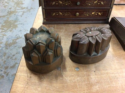Lot 226 - Two Victorian copper jelly moulds, 16.5cm and 14cm wide